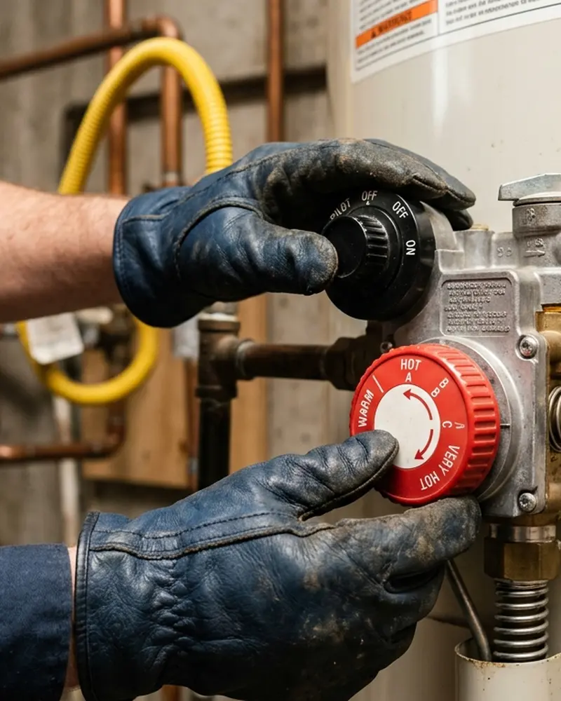 Close-up of Gas Line Repair & Installation work by Water Heater Jockey in Porter Corners
